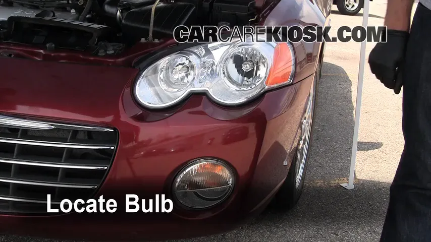 2005 Chrysler Sebring Limited 3.0L V6 Coupe Lights Highbeam (replace bulb)